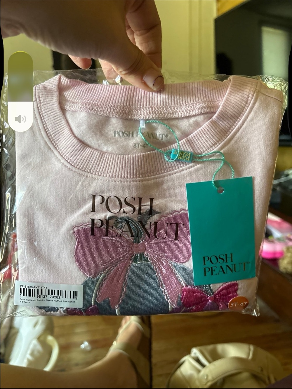 Posh Peanut Pink Bow Graphic Sweatshirt
